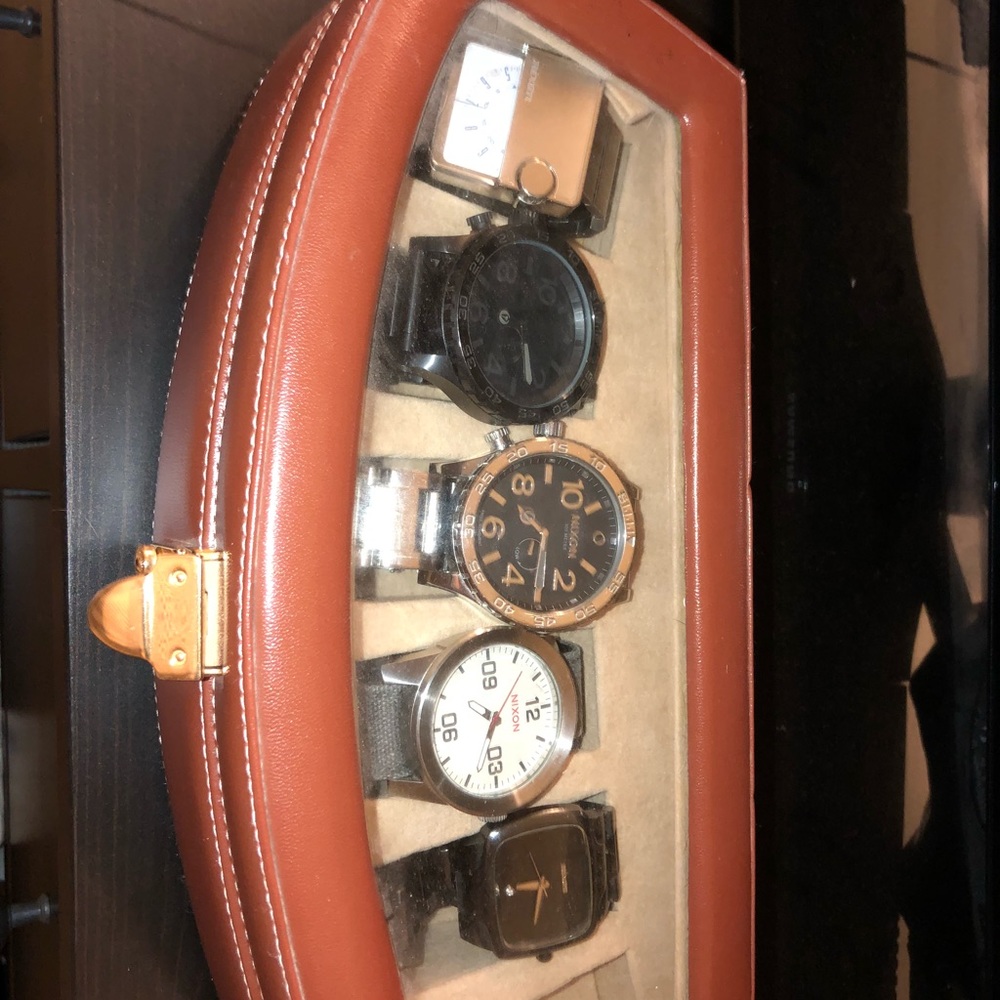 Nixon watch collection +leather box w/key