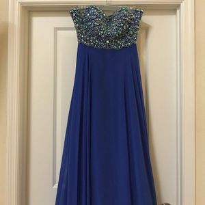 Stunning royal blue, beaded prom dress