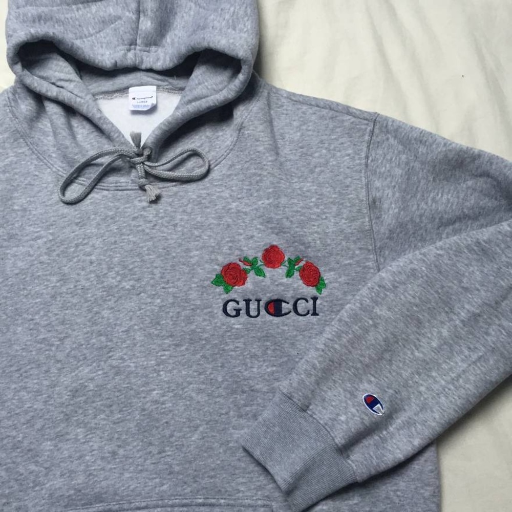 GUCCI CHAMPION HOODIE SIZE L BRAND NEW
