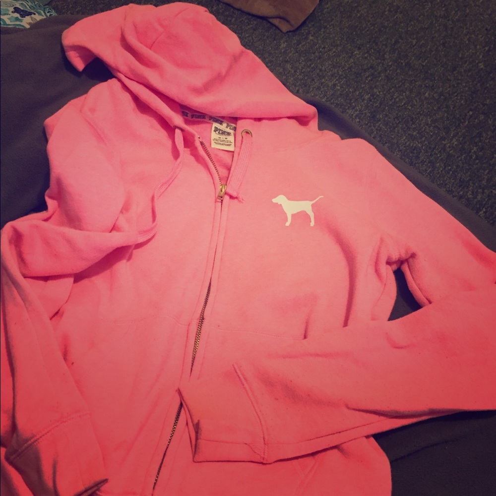 Victoria's secret pink hoodie zip up M