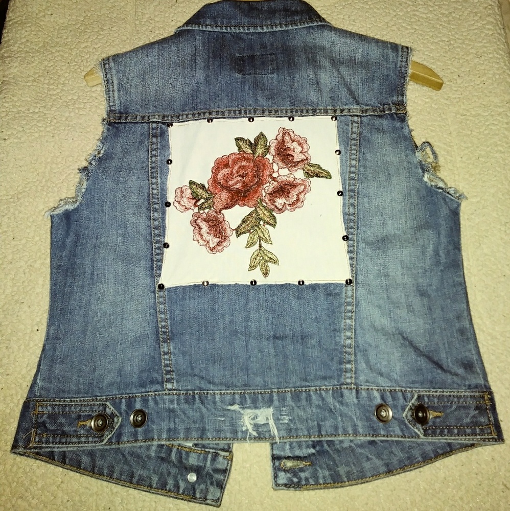 Womens Denim Jacket vest Jean Jacket