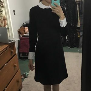 Black dress with white collar