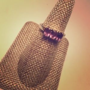 Vintage Amethyst & sterling silver ring size 8
