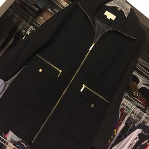 Black Michael Kors coat with GOLD hardware!!!