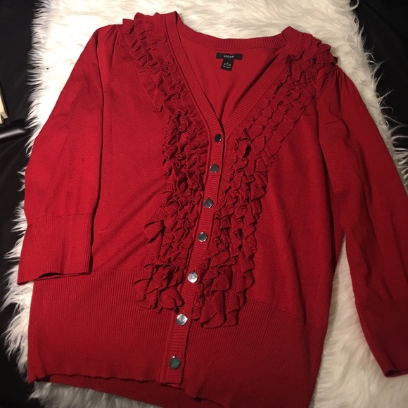 Alfani Ruffle Cardigan - Picture 2 of 2