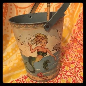 Vintage Styled Mermaid Bucket Home Decor