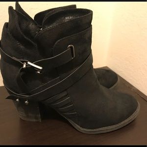 Not Rated Whip Ankle Faux Suede Booties 8.5