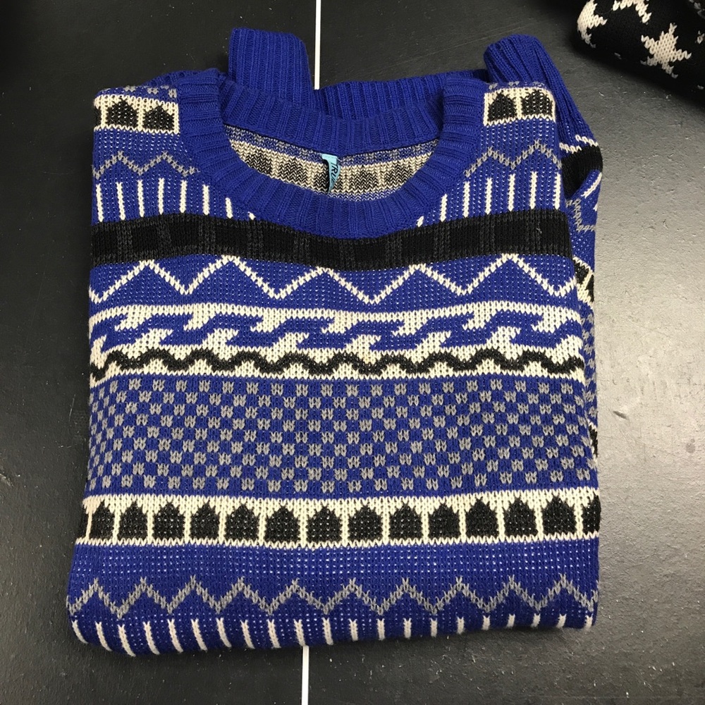 Royal blue and black men's sweater size M