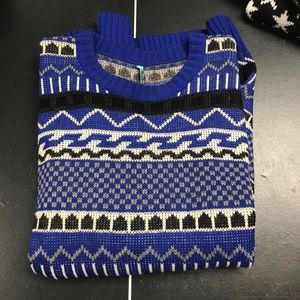 Royal blue and black men's sweater size M