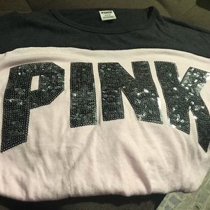 Euc bling pink shirt