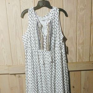 NWT Old Navy white boho maxi dress XL
