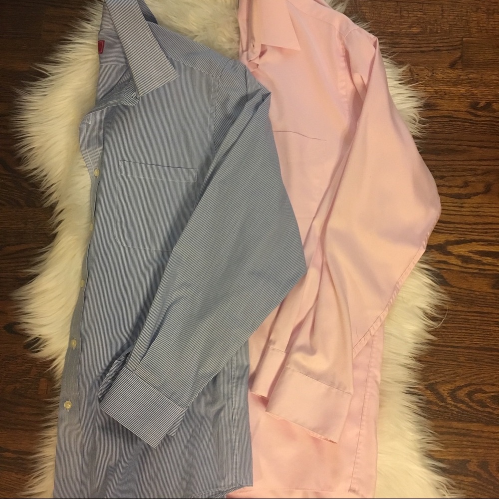 Two EUC men’s size 15.5 neck button down shirts