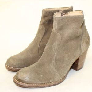 Paul Green Taupe Oiled Suede Ankle Boots Austria