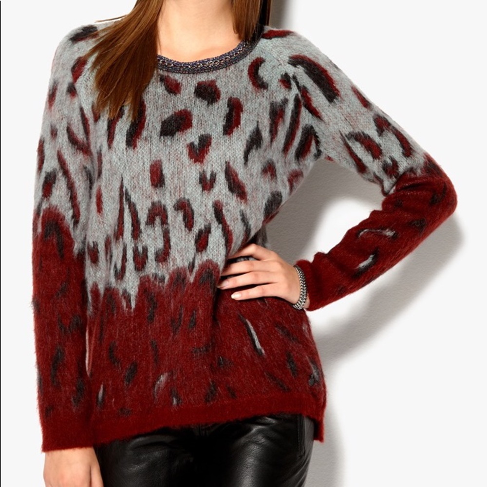 Maison Scotch Biker Sweater Leopard  Sweater 3 M