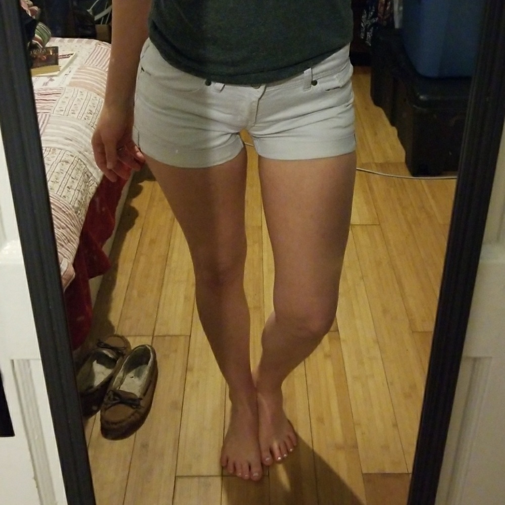 White SO shorts