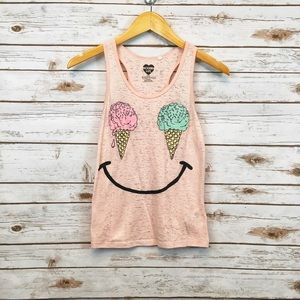 Ice Cream Smiley Face Tank Top