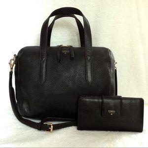 Fossil “Sydney” Satchel & Wallet