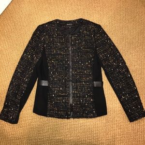 Lafayette 148 Black/gold tweed jacket