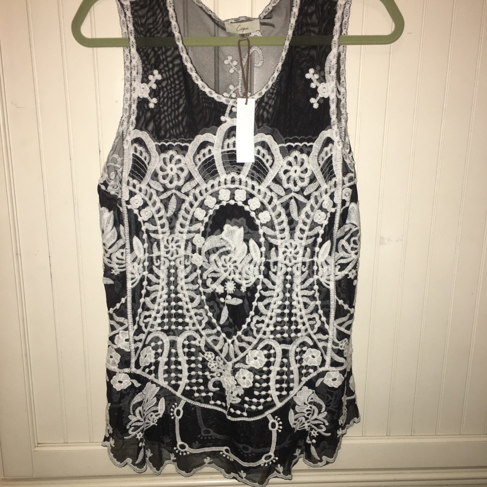 CAPRI SHEER LACE SHIRT