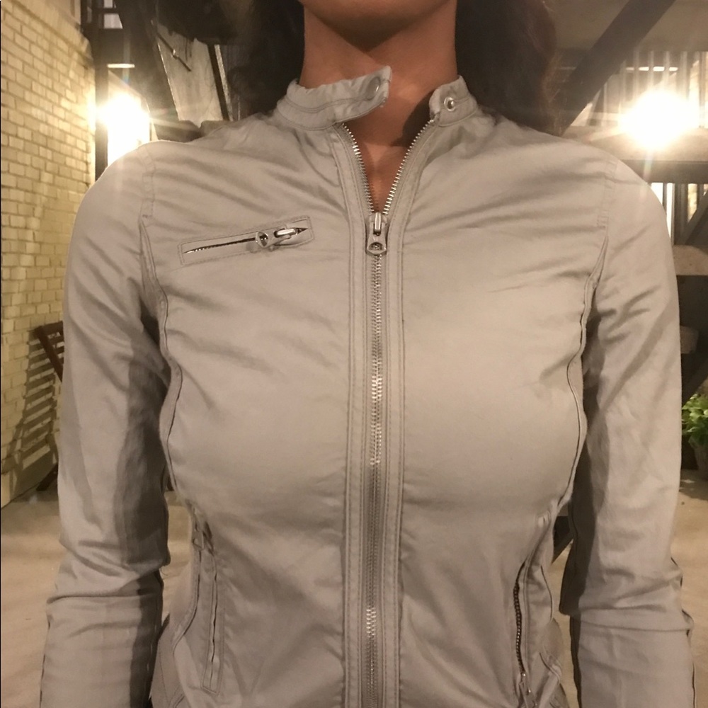A|X Beige Moto Jacket