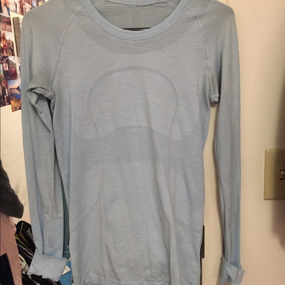 Rare lululemon swiftly tech long sleeve baby blue