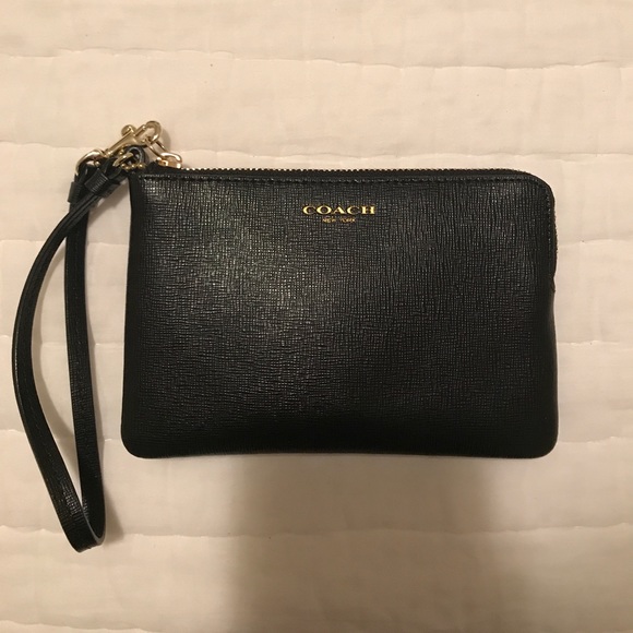 Coach Handbags - Authentic Coach black leather wristlet