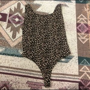 American apparel thong style cheetah leotard