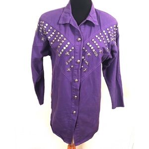 Vintage Tops - Incredible studded vintage top blouse Vintage Tops - Incredible studded vintage top blouse