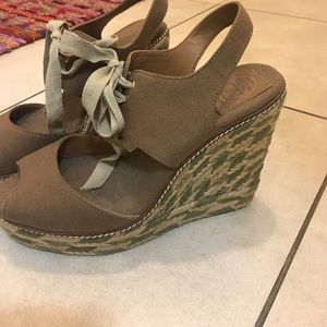 Tory Burch espadrille wedge sandal NWOT