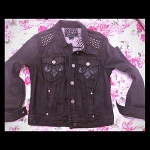 Sinful Black Denim Jacket