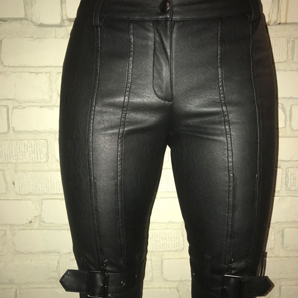 BCBG Runway "Daxter" Leather Pants
