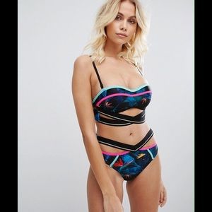 River Island tropical bikini set