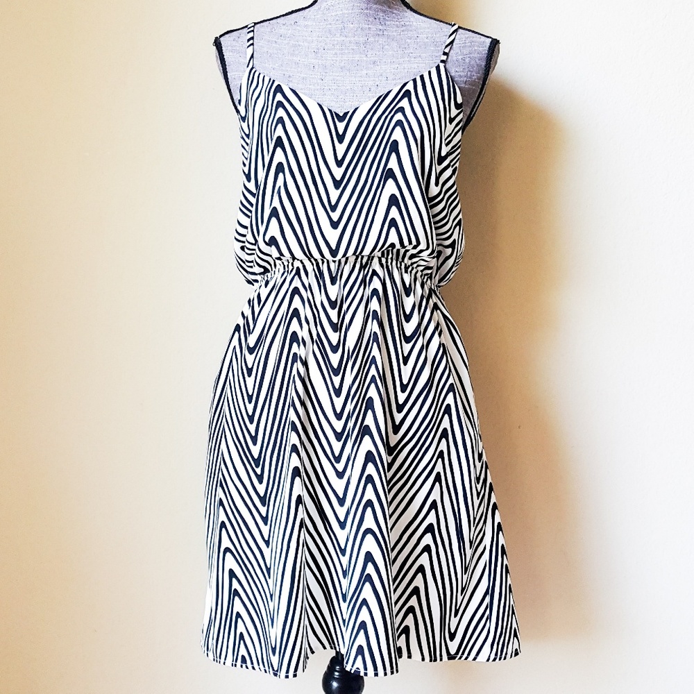 Bar III Sleeveless Striped Career Business Dress