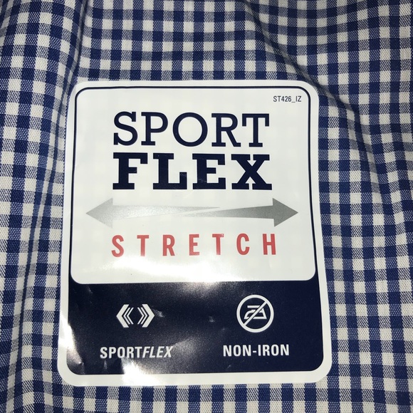 NWT IZOD Blue and White Button Down Dress Shirt ! - Picture 5 of 6