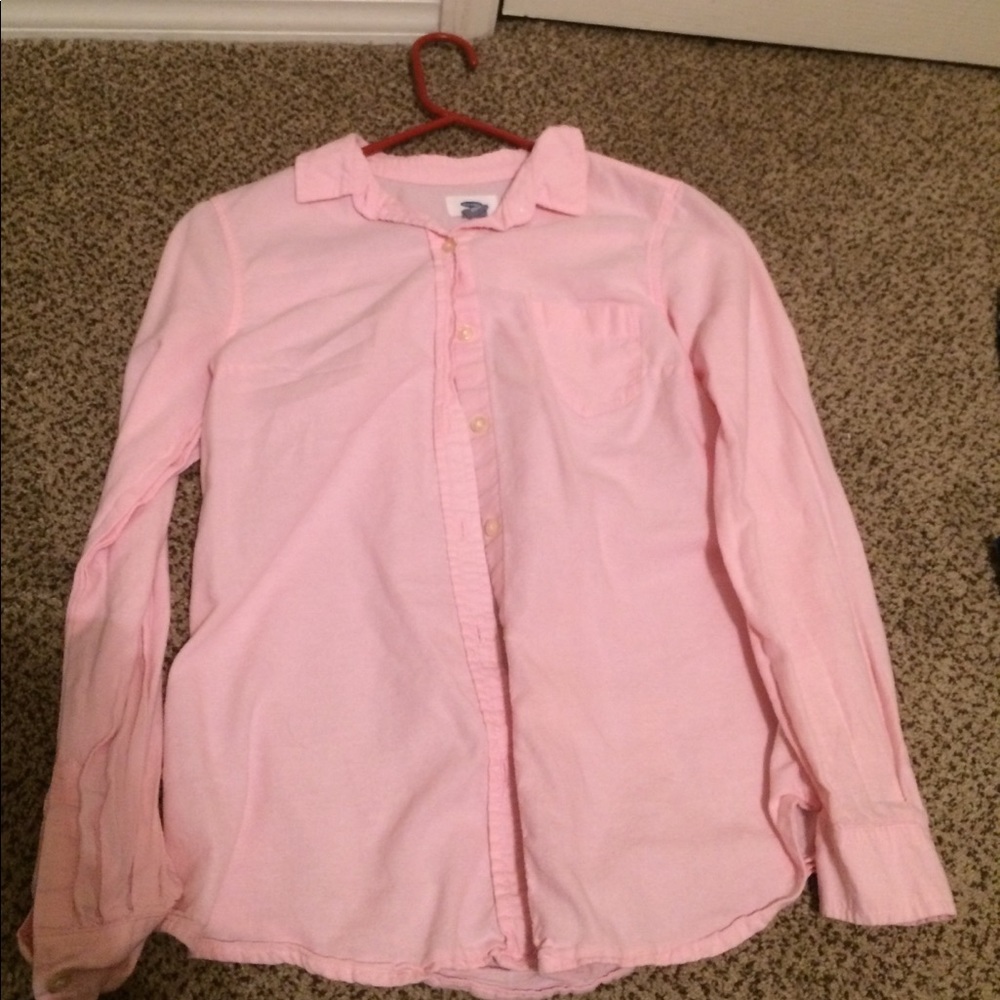 Baby pink Old Navy button down shirt