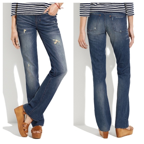 Madewell Denim - MADEWELL Bootlegger Medium wash distressed jeans
