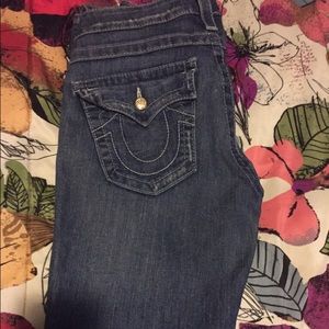 Women blue tru religion jeans
