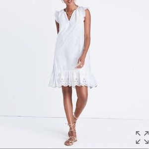 NWT Madewell white eyelet garden dress