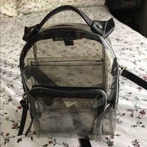Zara vinyl backpack use as bag or backpack