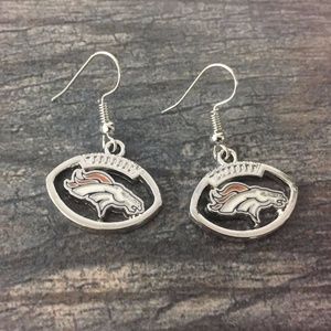 Denver Broncos Earrings, Broncos Football Jewelry