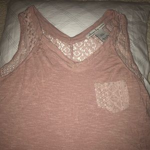 Pink lacy tank