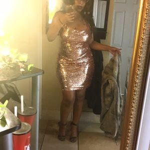 Sequin Rose Gold Dress