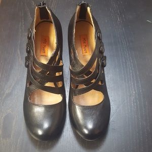 Miz Mooz Black Heel Mary Jane Pumps
