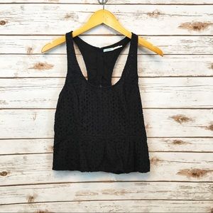 Kimchi Blue Black Textured Tank Top