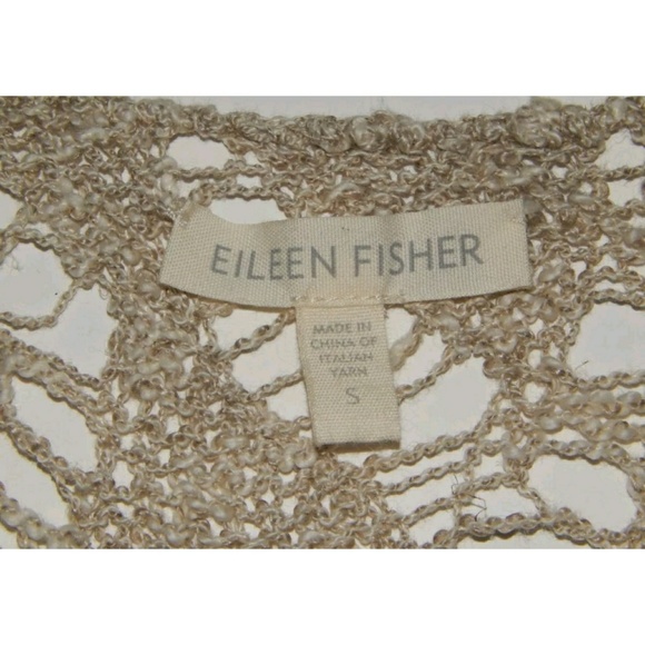 Eileen Fisher Open Knit Linen Cotton Size S - Picture 6 of 7