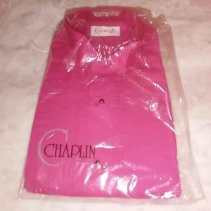 NEW! CHAPLIN EASY FIT TUXEDO SHIRT FUSCHIA SZ M