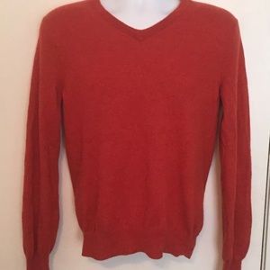 Men’s J.Crew Burnt Orange vneck Sweater Size M