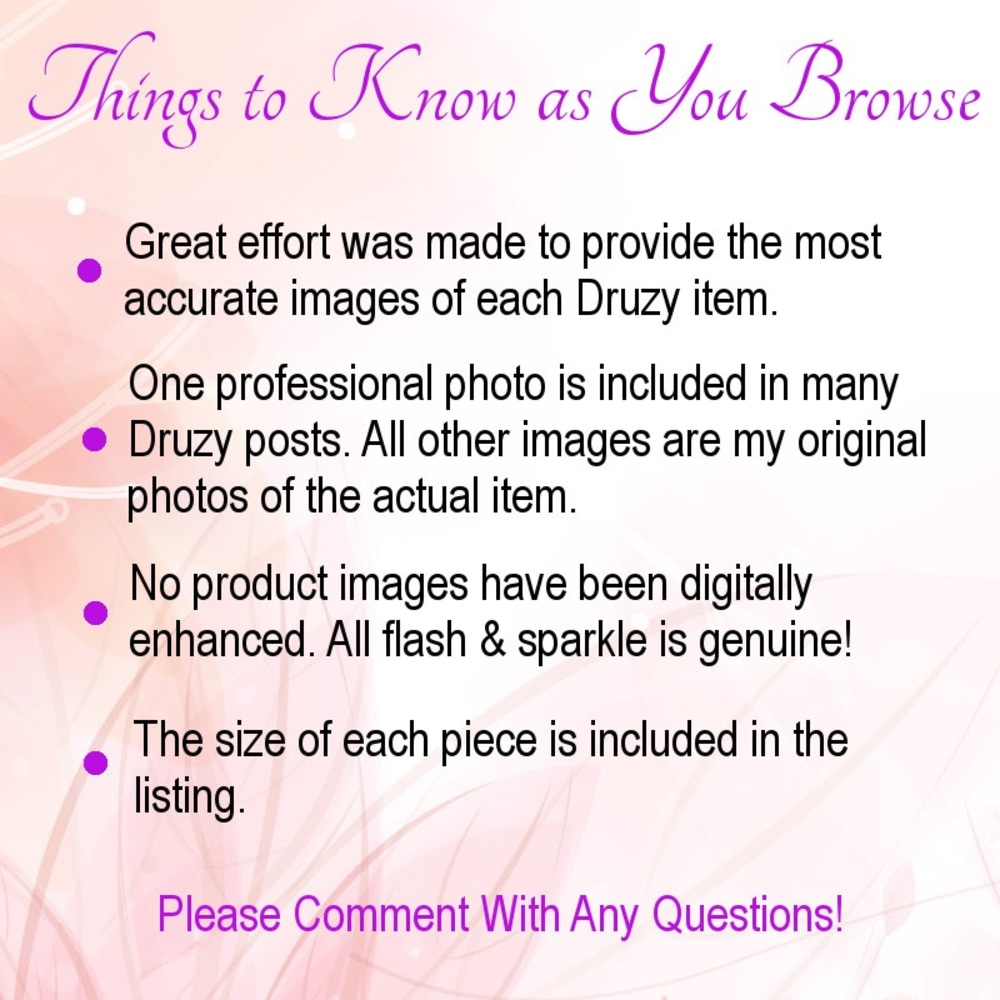 ✨ Information About My Druzy Items ✨
