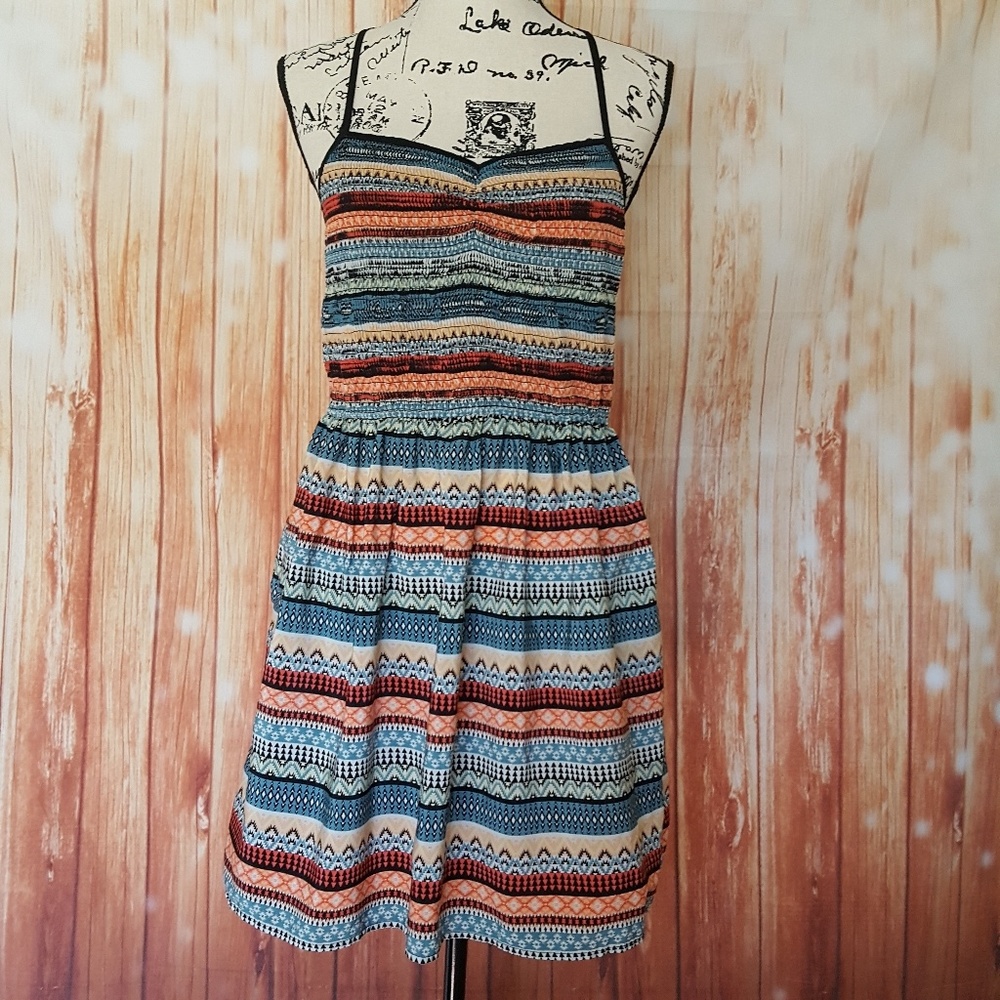 XHILARATION Women's Multi-Color Geometric Stretchy