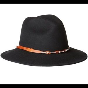 Women's Felt Hat with Leather Trim
